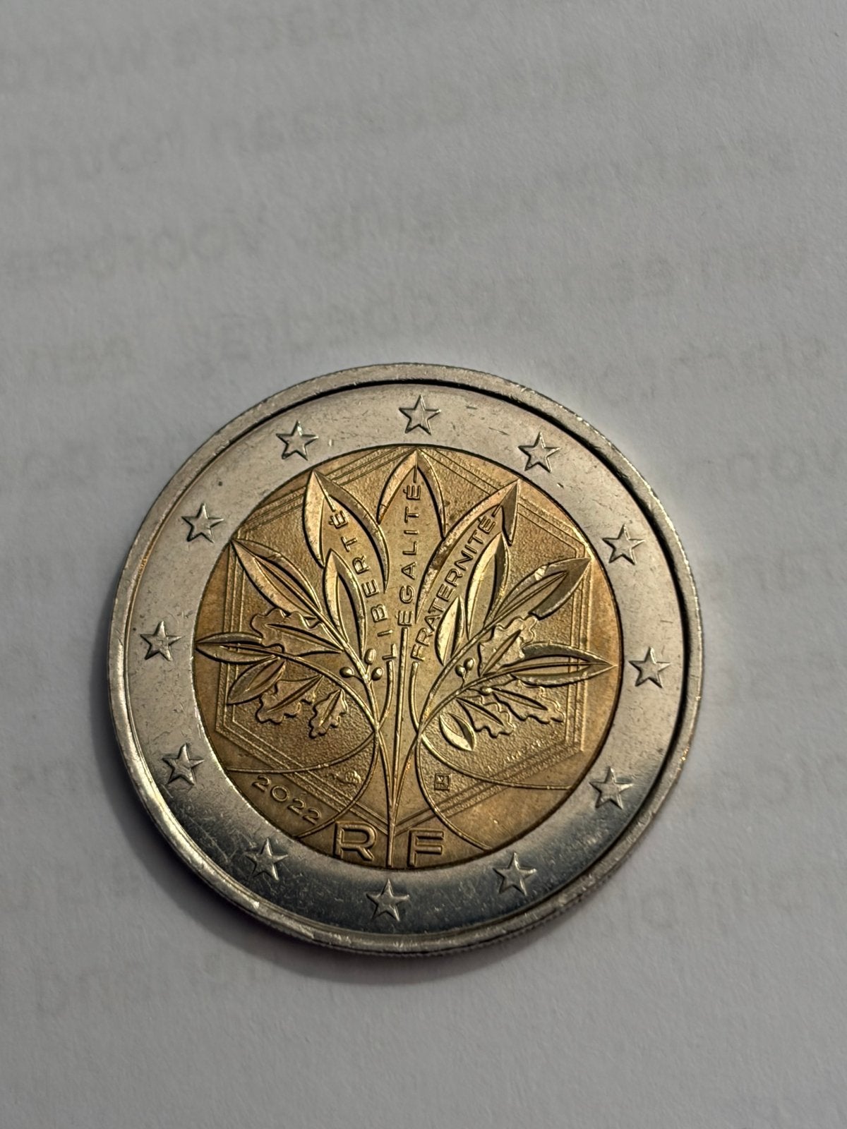 2 Euro munt Frankrijk 2022 - Eikenboom, Postzegels en Munten, Munten | Europa | Euromunten, Ophalen of Verzenden, Frankrijk, 2 euro