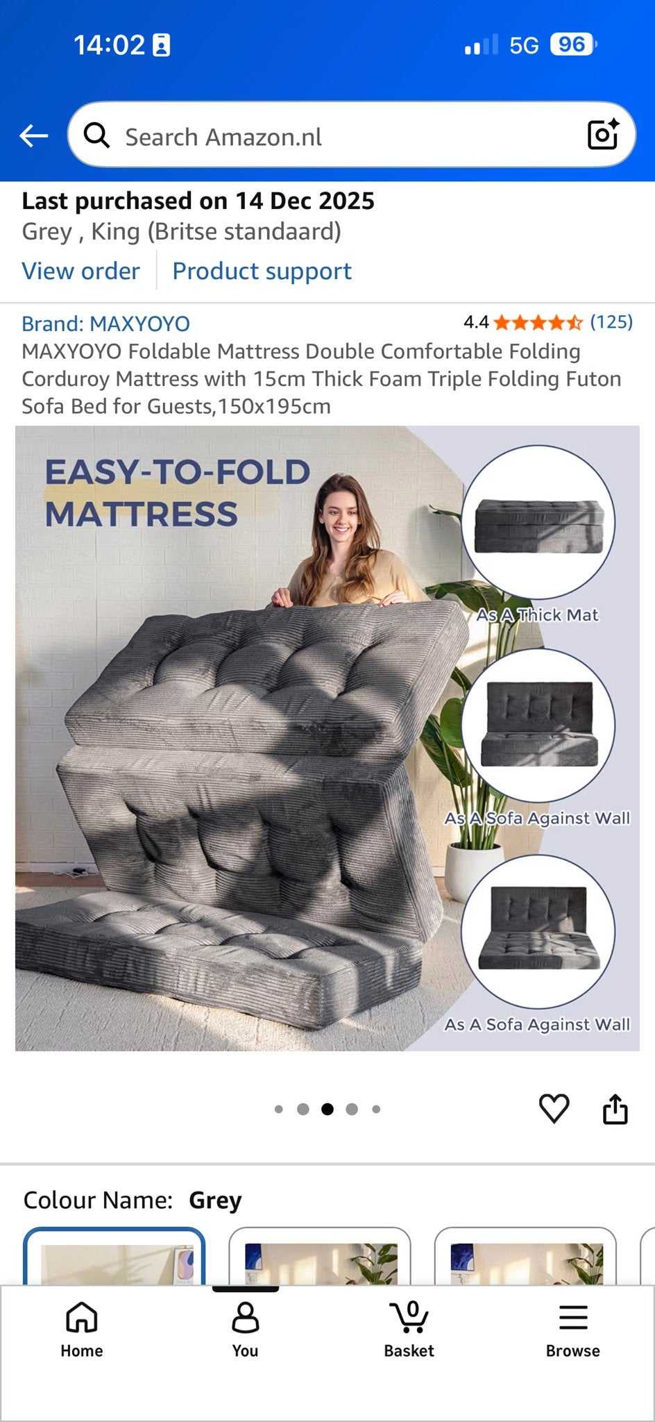 3-in-1 Futon: Tweepersoonsbed, Futon & Bank - ZGAN, Ophalen, Tweepersoons, Zo goed als nieuw, 200 cm