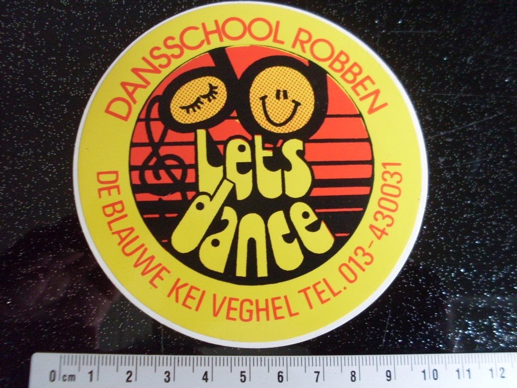 sticker dansschool Robben de blauwe kei veghel logo dansen, Verzamelen, Verzenden, Zo goed als nieuw, Bedrijf of Vereniging