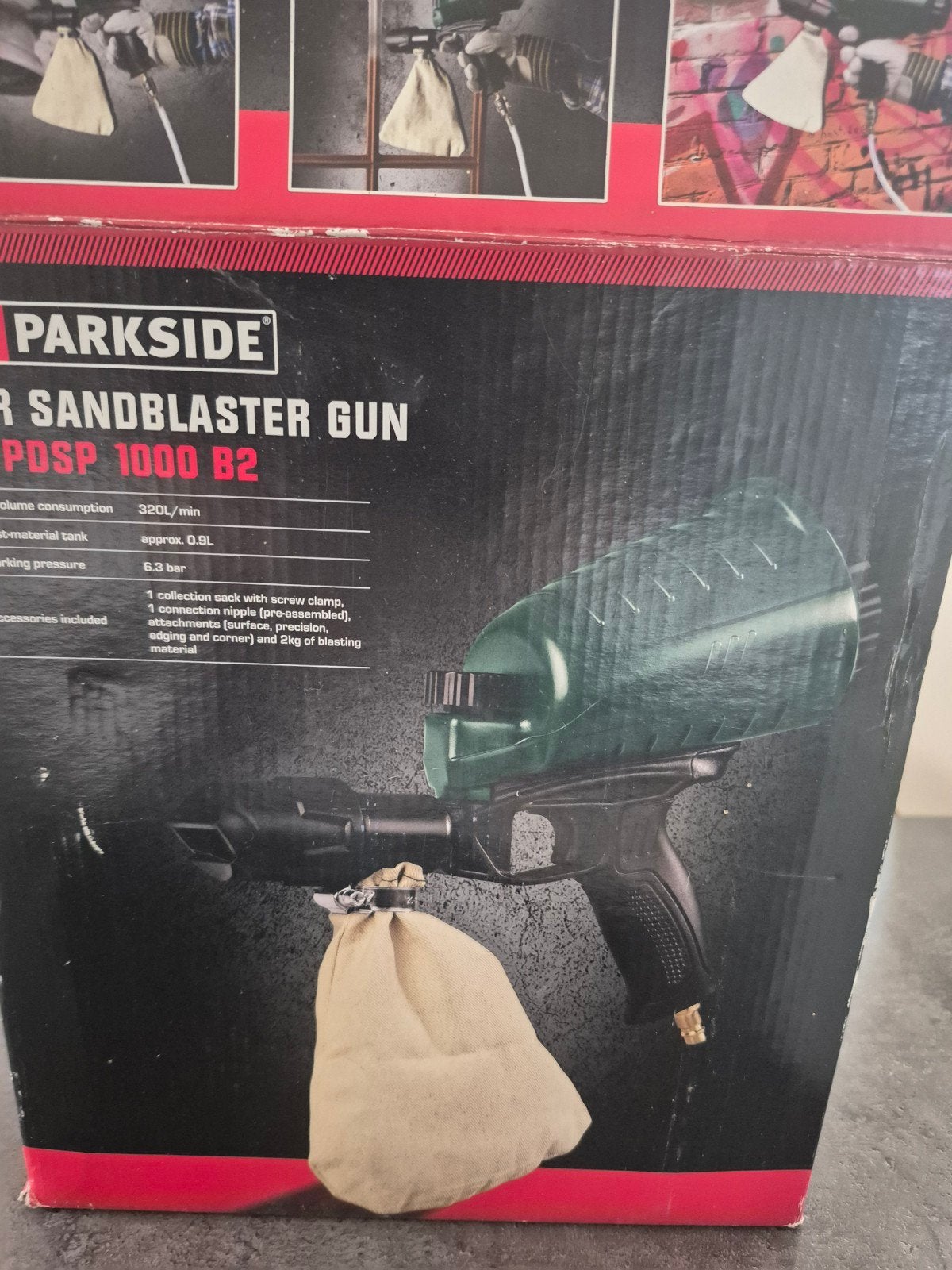 Parkside Perslucht-Zandstraalpistool PDSP 1000 B2, Ophalen of Verzenden, Nieuw