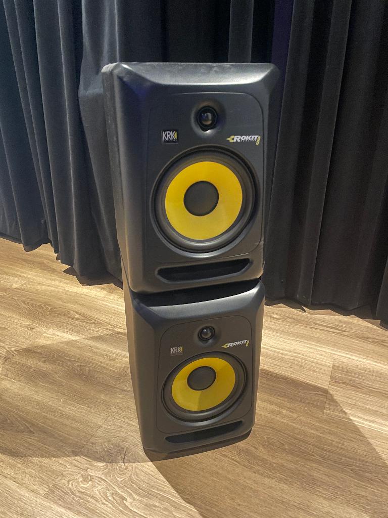KRK Rokit Powered 8 Studio Speakers, Ophalen, Gebruikt, Front, Rear of Stereo speakers, Overige merken