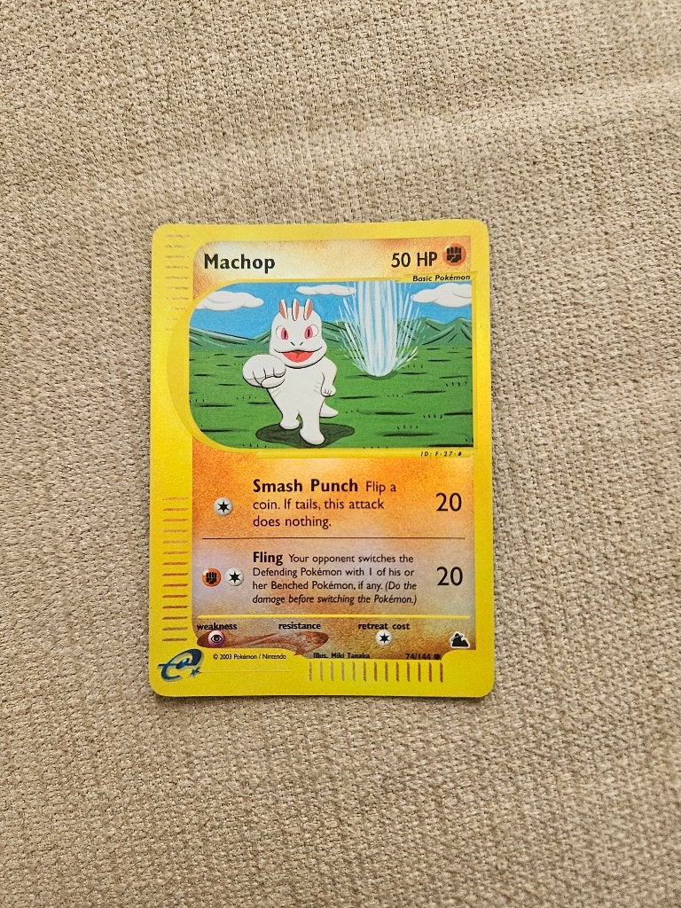 Machop reverse-holo skyridge, Hobby en Vrije tijd, Ophalen of Verzenden, Zo goed als nieuw, Losse kaart