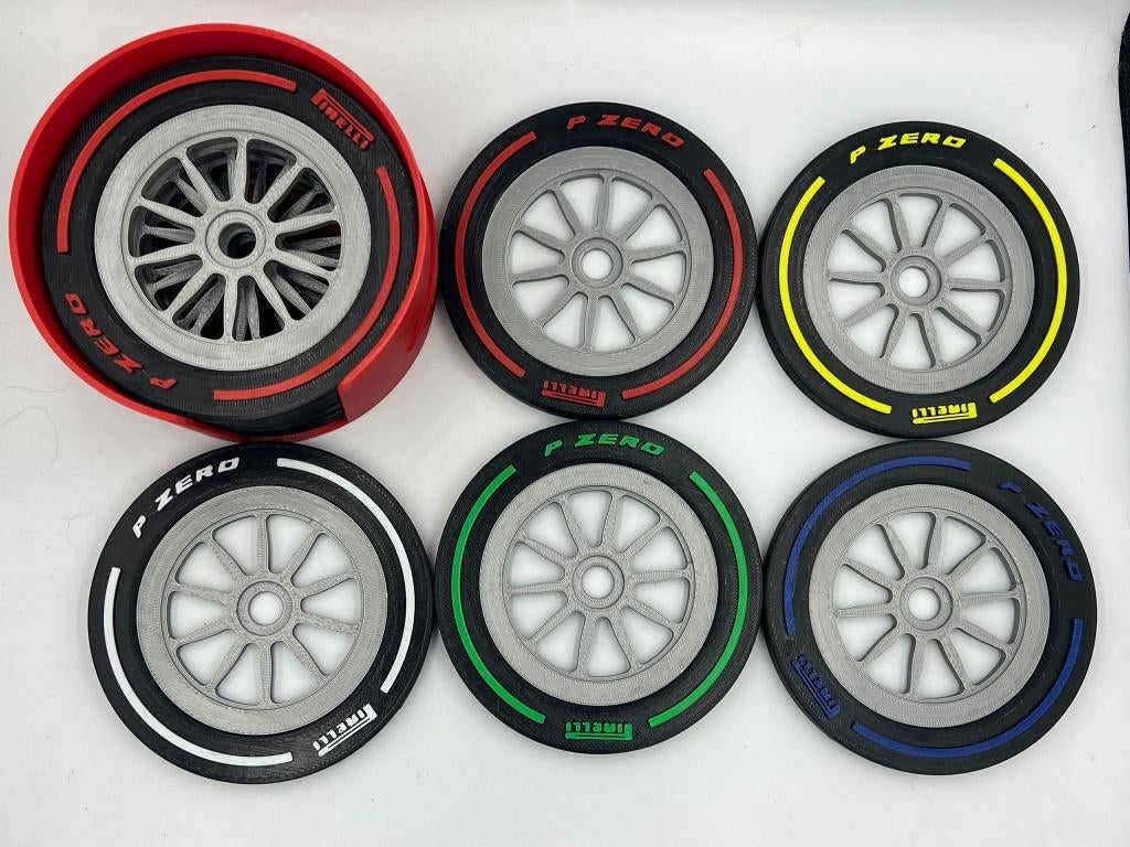 Formule 1 (F1) onderzetters + houder, Ophalen of Verzenden, Nieuw, Glas of Kopje