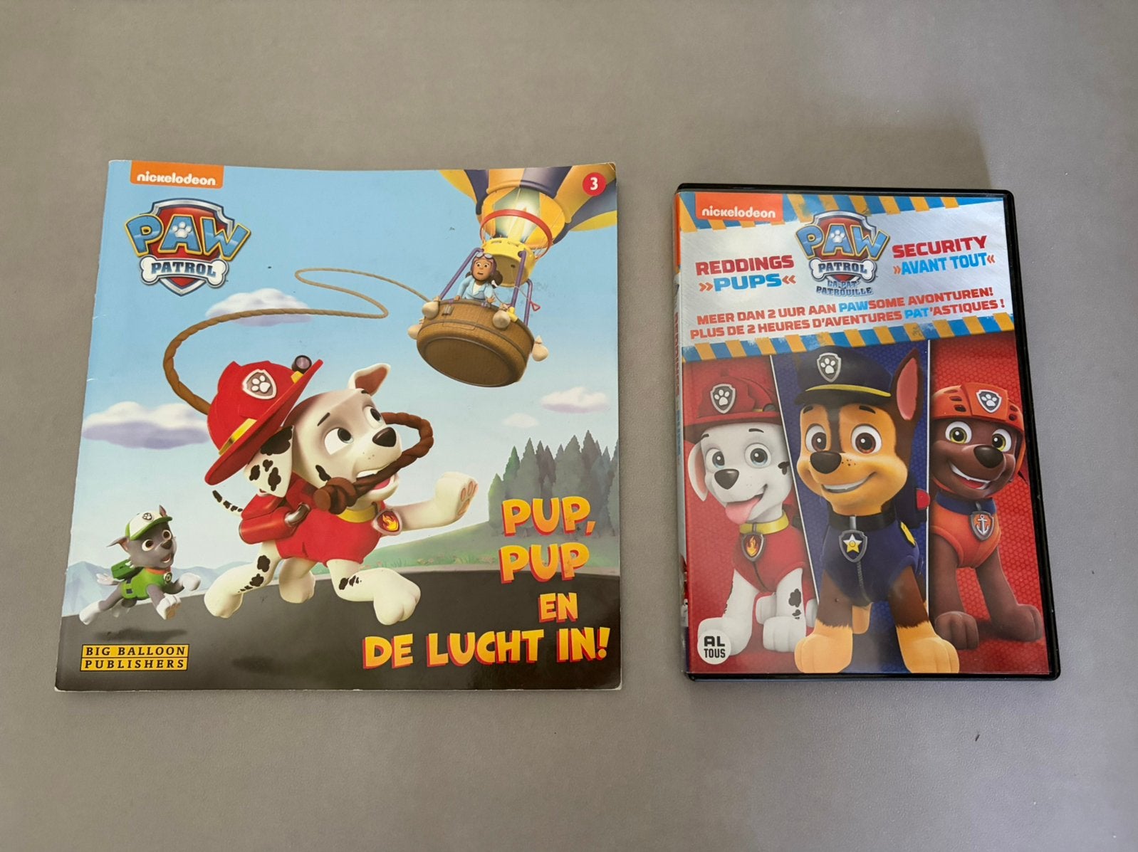 Paw patrol boekje en dvd, Ophalen