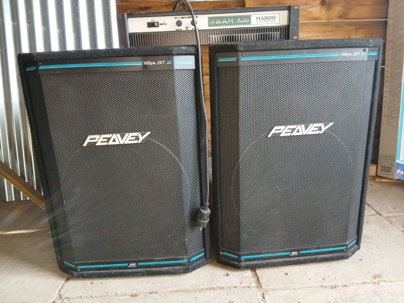 2x700watt peavey speakers 2x400rms versterker ram audio, Ophalen, Overige merken