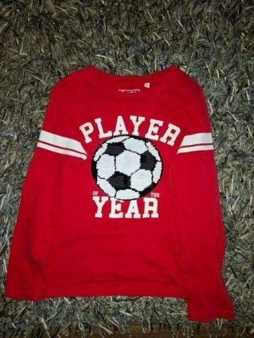 Longsleeve merk C&A maat 134 met omkeerbare pailletten, C&A, Ophalen of Verzenden, Zo goed als nieuw, Shirt of Longsleeve