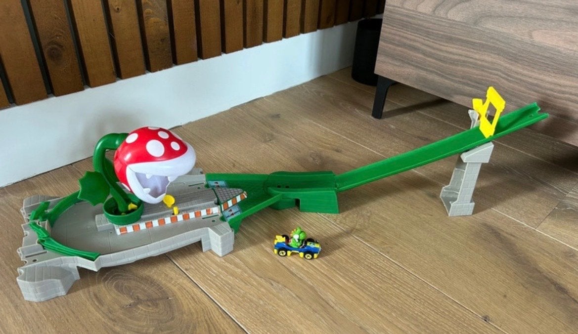 Hot Wheels Mario Kart Piranha Plant Racebaan, Racebaan, Zelf te bouwen, Ophalen of Verzenden, Zo goed als nieuw