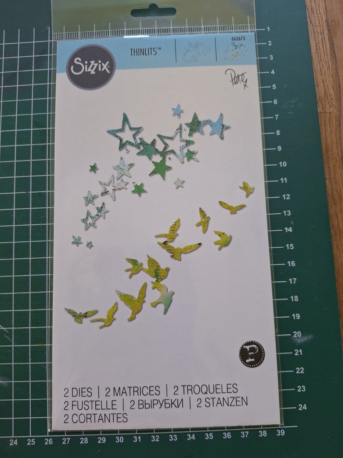 Sizzix Thinlits Stansset - Vogels en Sterren, Geschikt voor snijden, Zilver, Zo goed als nieuw, Overige merken