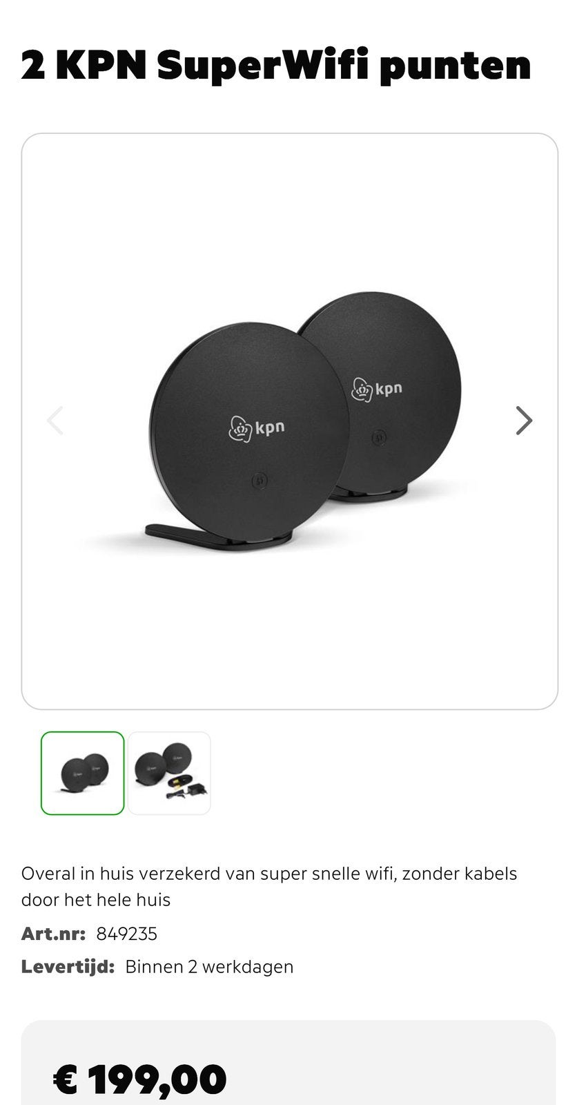 KPN super wifi 2.0 wifi 6 supersnel en als nieuw!!, Computers en Software, Routers en Modems, Ophalen, Zo goed als nieuw