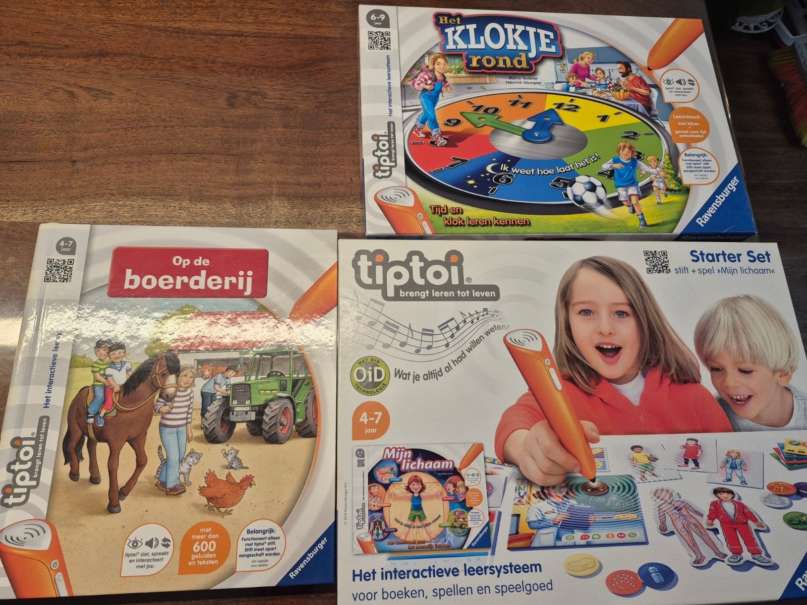 Tiptoi Starterset + Op de Boerderij + Het Klokje Rond, Kinderen en Baby's, Speelgoed | Educatief en Creatief, Ophalen of Verzenden