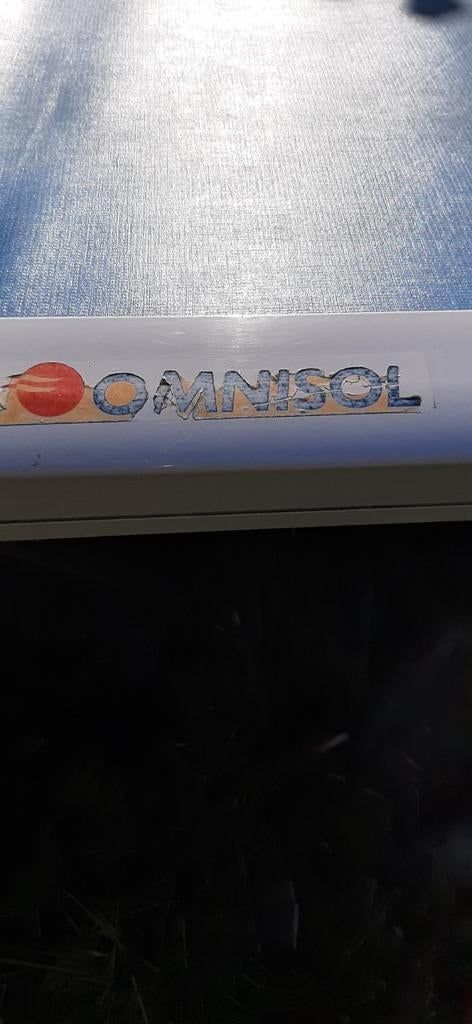 Omnisol uitvalscherm - Blauw - Gebruikt, Caravans en Kamperen, Ophalen of Verzenden, Gebruikt
