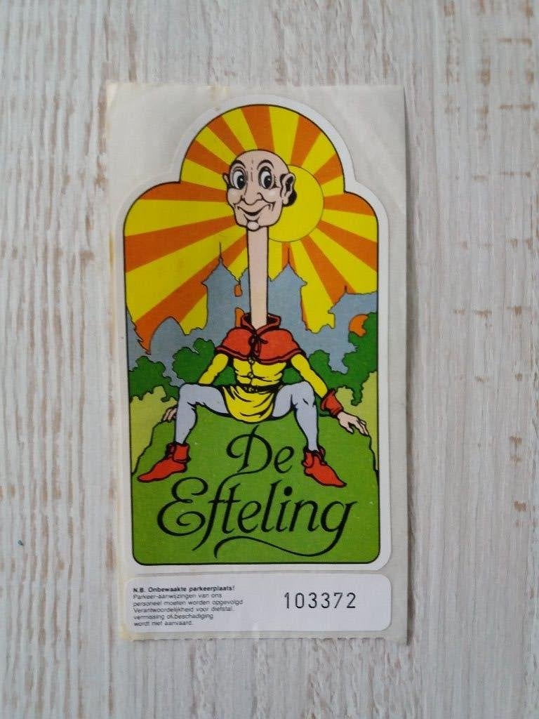 oude sticker Efteling ( 3 ), Ophalen of Verzenden, Zo goed als nieuw, Bedrijf of Vereniging