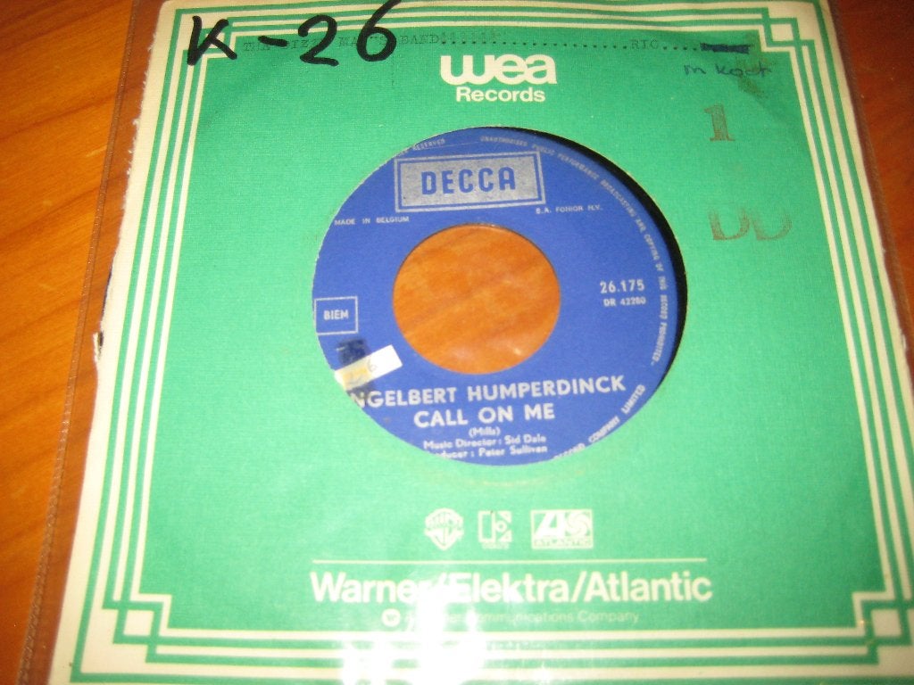 Engelbert Humperdinck: Call on me, Ophalen of Verzenden, Zo goed als nieuw, Pop, Single