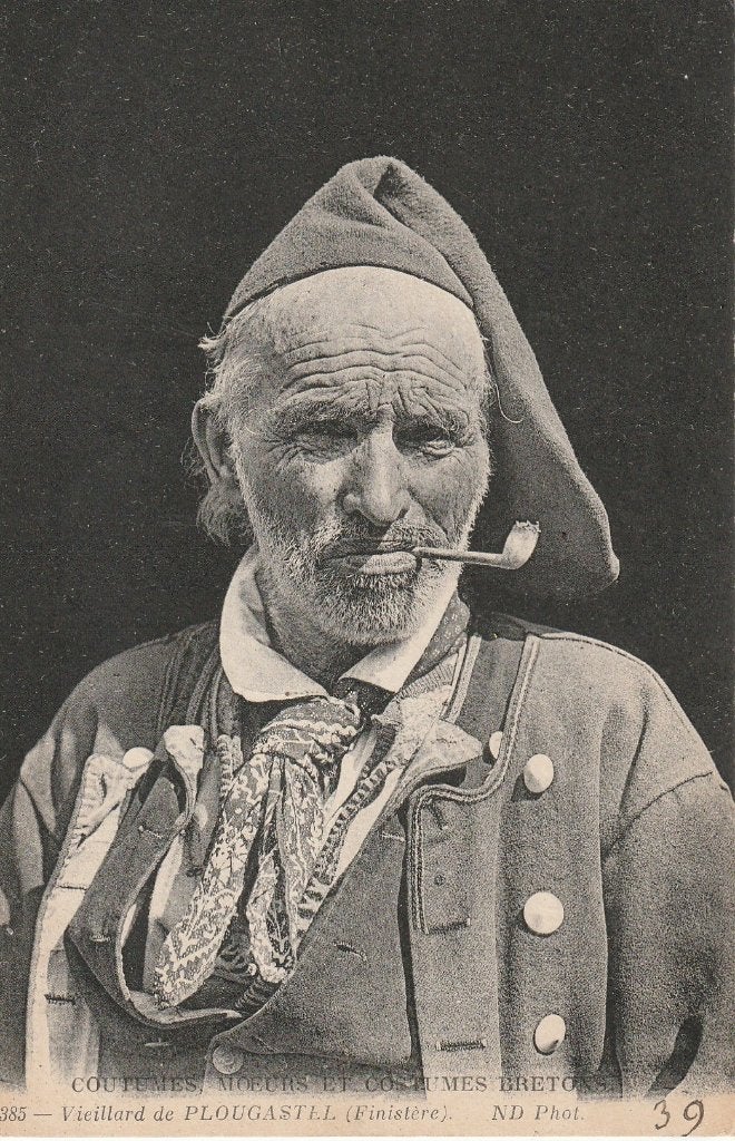 OUDE MAN MET PIJP BEGIN 1900 ZEER MOOIE OUDE KAART KN501, Verzamelen, Ansichtkaarten | Themakaarten, Ophalen of Verzenden, Voor 1920