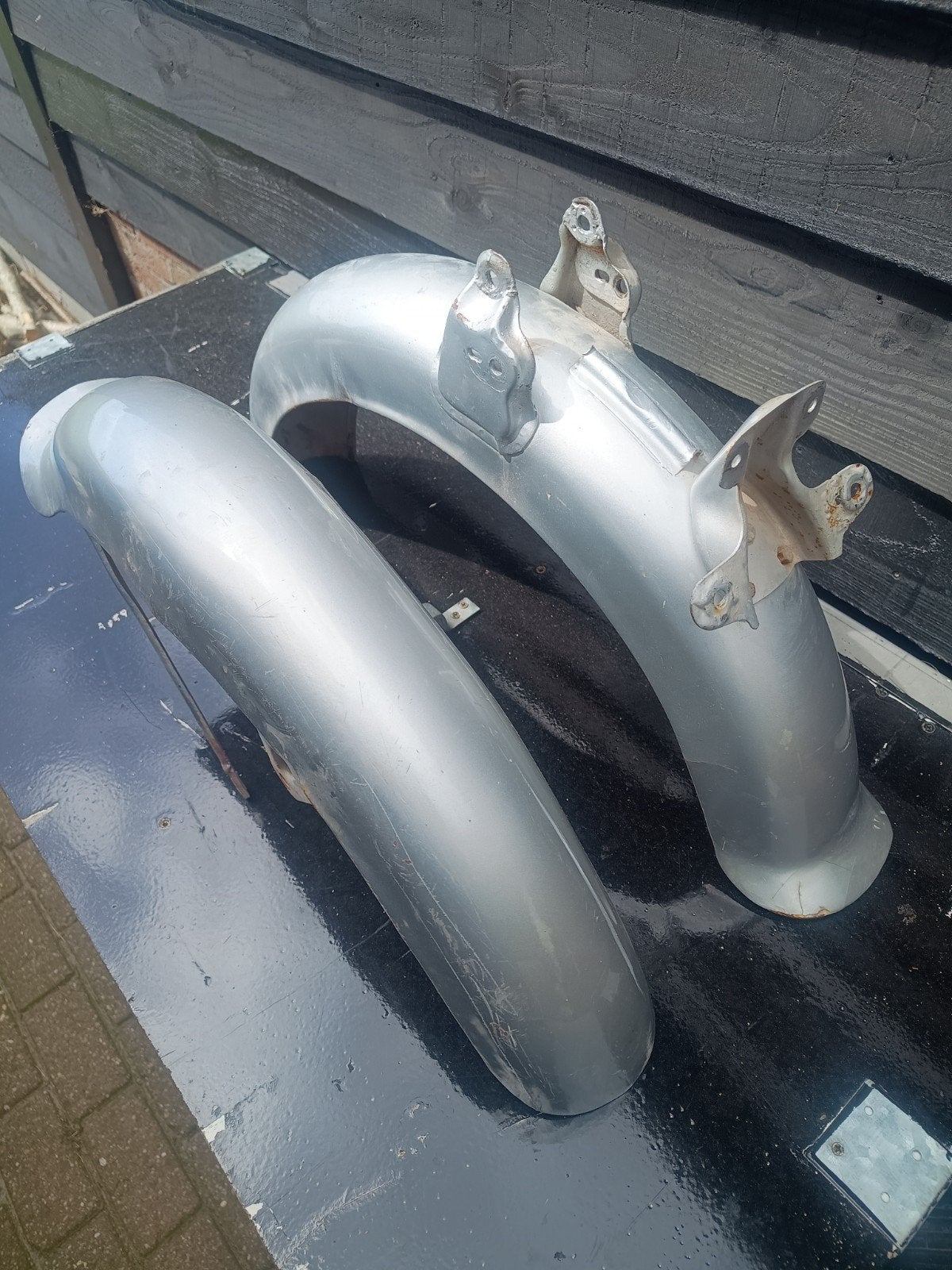 Set spatborden Yamaha F5B/FS1 (met wat werk), Fietsen en Brommers, Brommeronderdelen | Oldtimers, Ophalen, Gebruikt, Yamaha