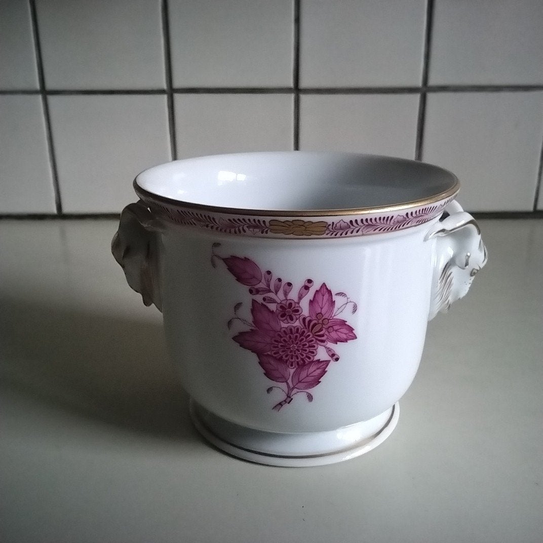 Prachtige Herend bloempot met Chinees Bouquet patroon, Antiek en Kunst, Antiek | Porselein, Ophalen of Verzenden