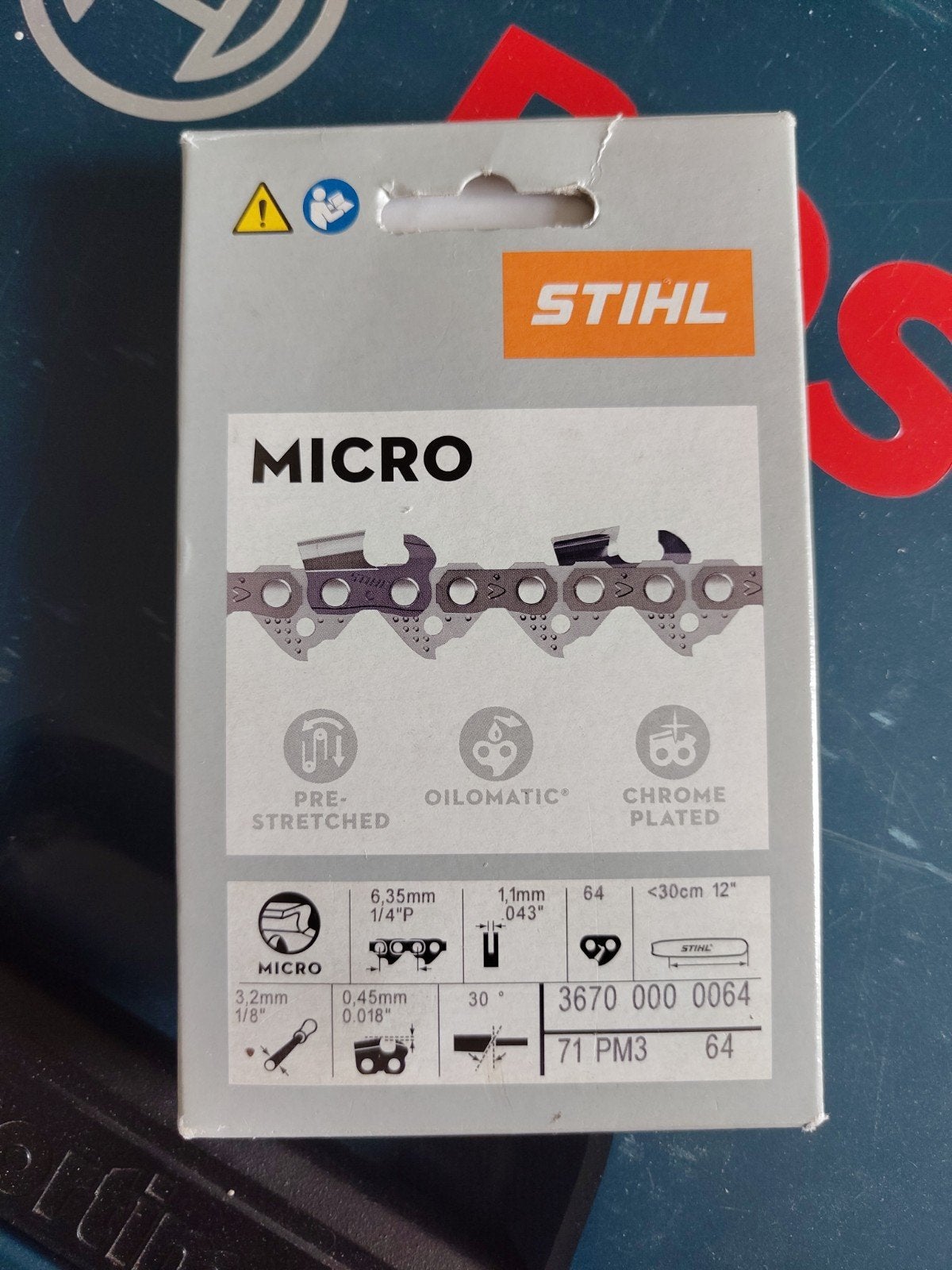 Stihl zaagketting Micro - 64 schakels / 1/4" pitch, Ophalen of Verzenden, Nieuw