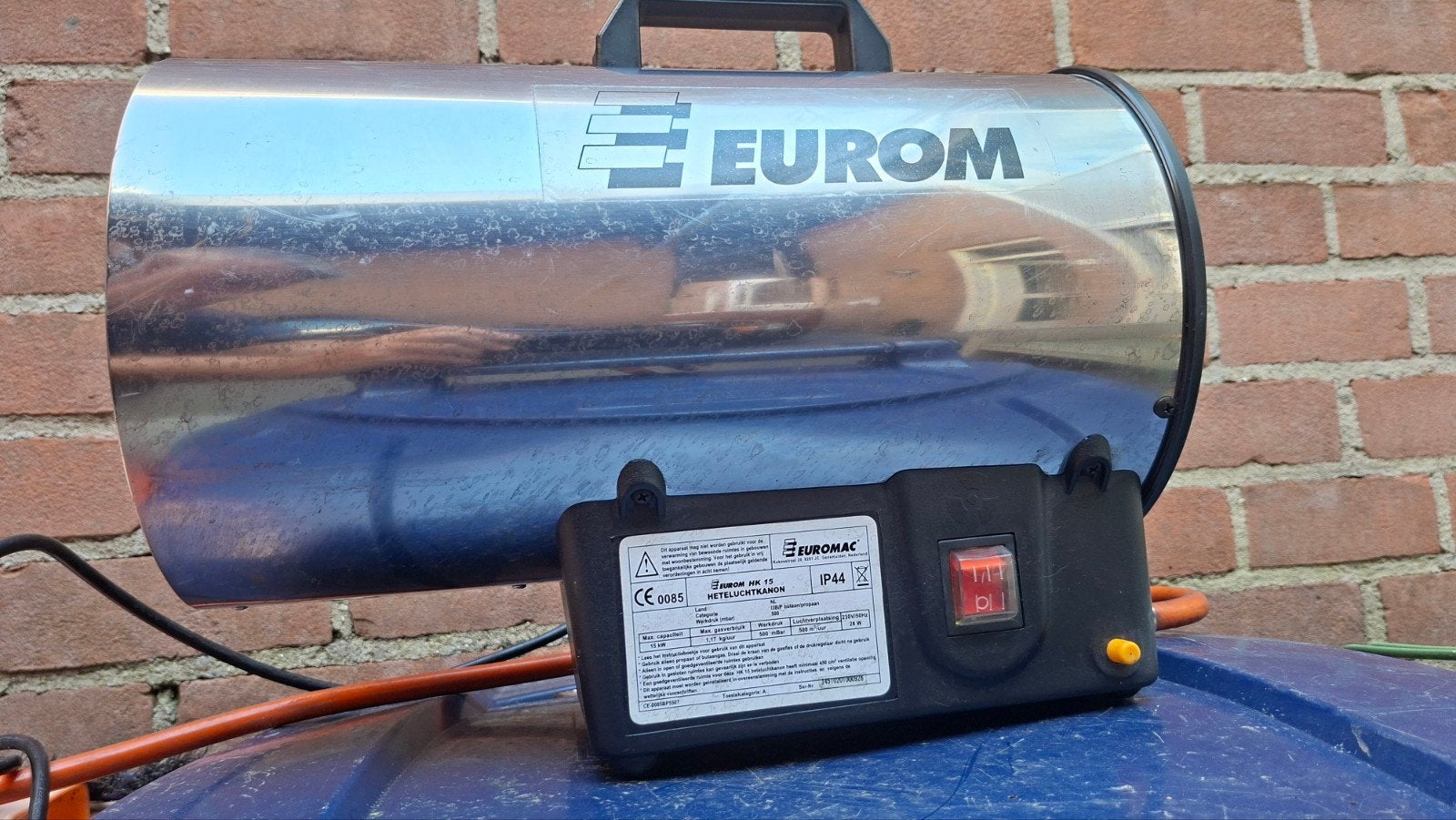 Heteluchtkanon Euromac HK 15, 30 tot 80 cm, Gebruikt, Kachel, Ophalen of Verzenden