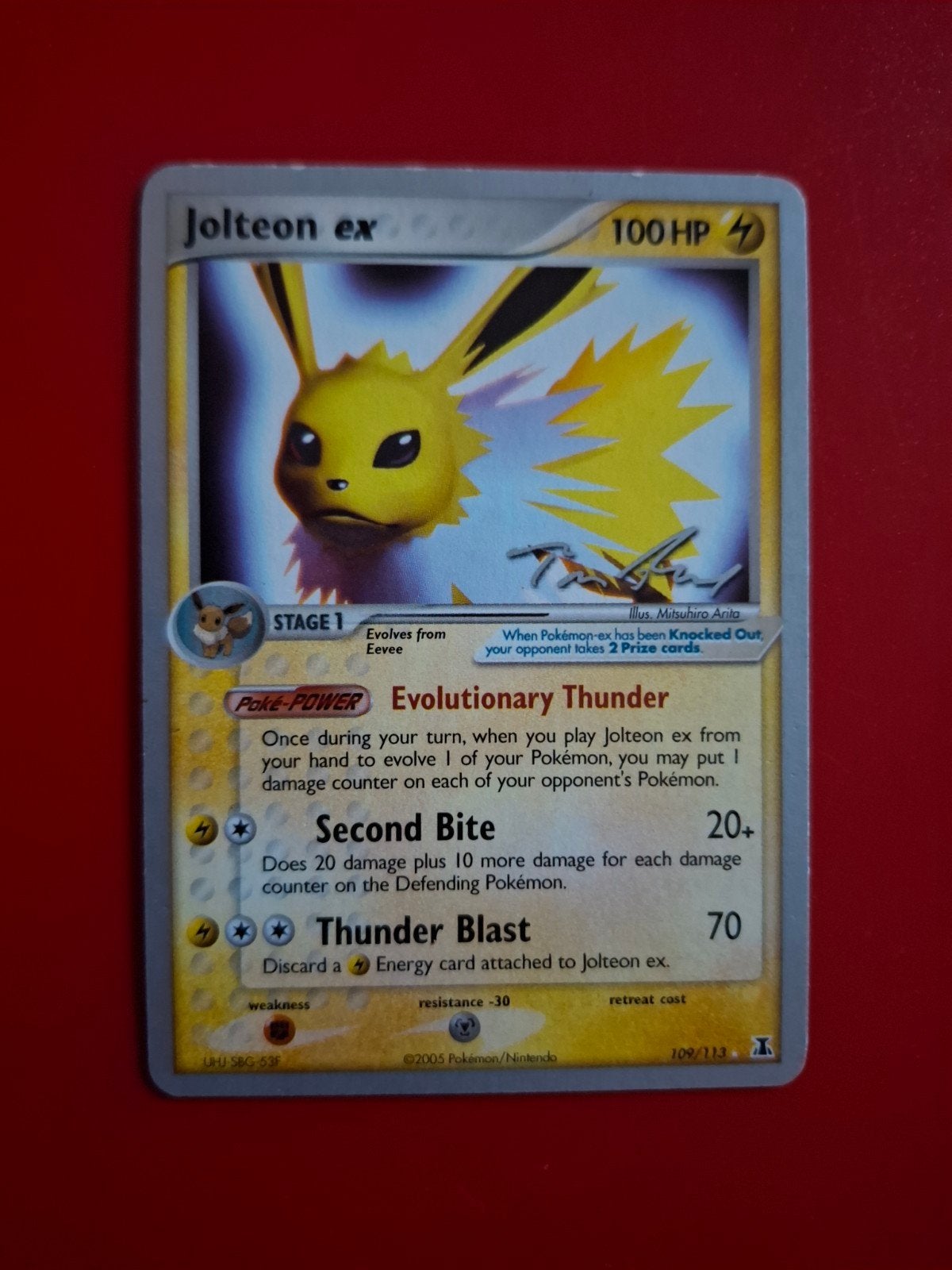 Jolteon ex #109 Pokémon World Championships 2007, Ophalen of Verzenden, Zo goed als nieuw, Losse kaart