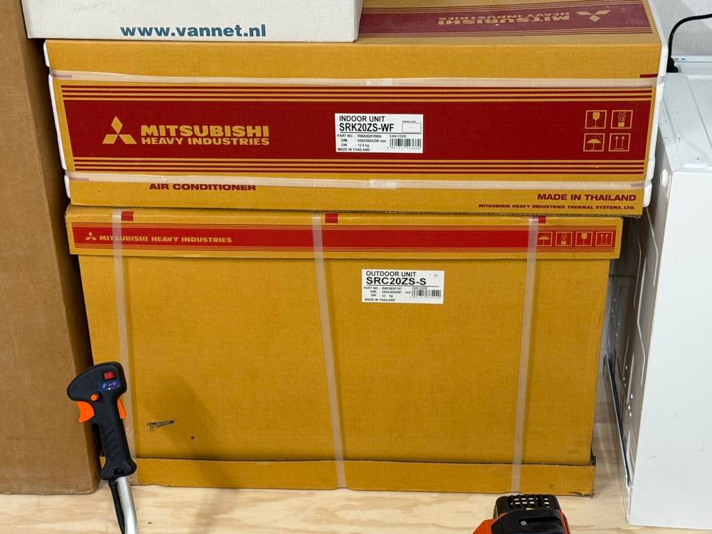 Mitsubishi SRK20ZS-WF / S split airco wandmodel 2,0 kW, Ophalen, Koelen en Ontvochtigen, Energieklasse A of zuiniger, Nieuw