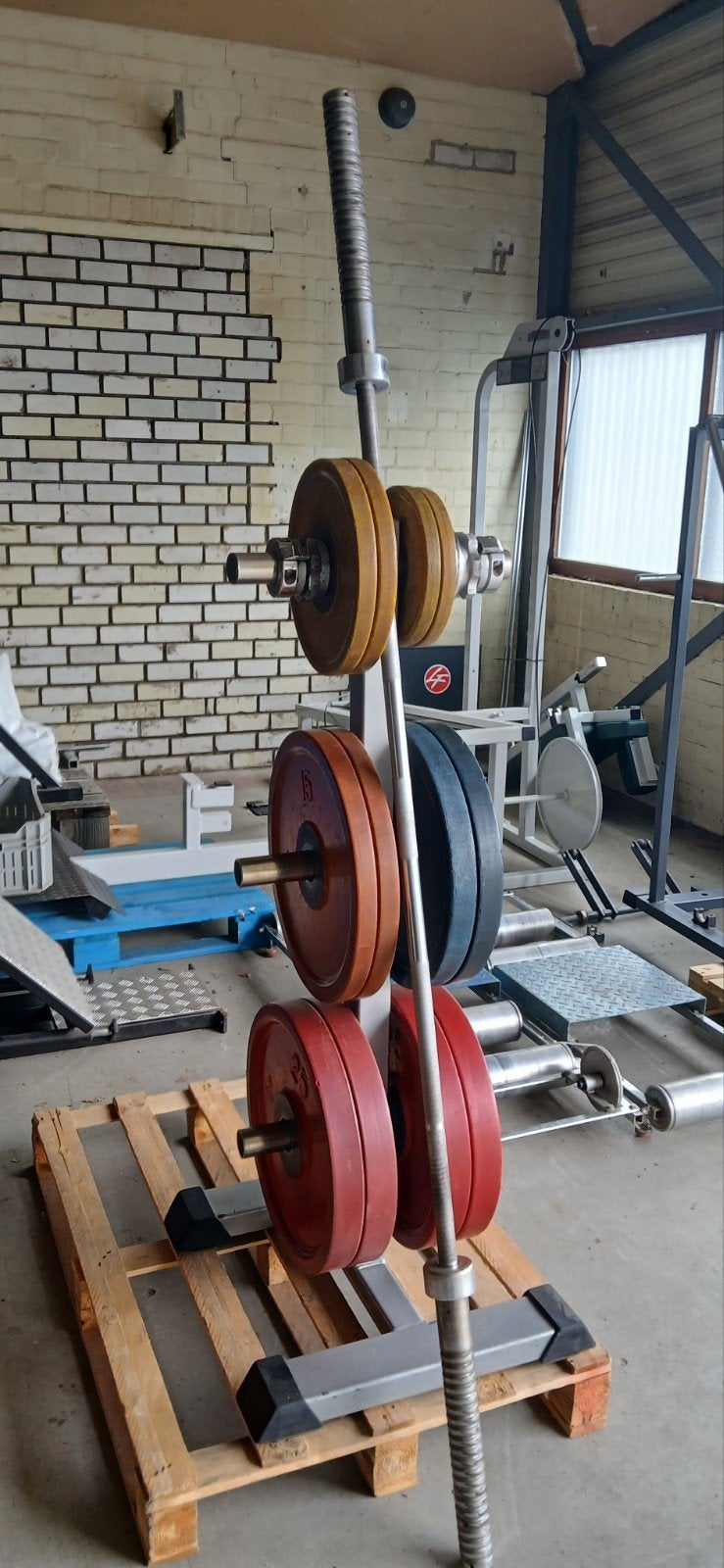 Russische olympische halter + 204kg schijven, Ophalen