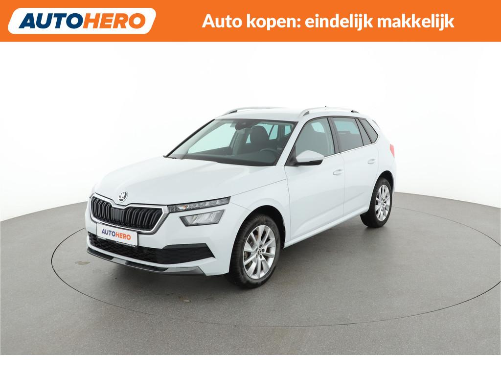 Skoda Kamiq 1.0 TSI Ambition | LB81744 | (bj 2021), Auto's, Stof, Gebruikt, Met garantie (alle), Wit