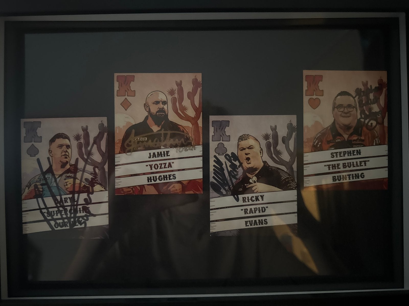 Gesigneerde Darts Kaarten - Steven Bunting, Ricky Evans, Dar, Ophalen of Verzenden
