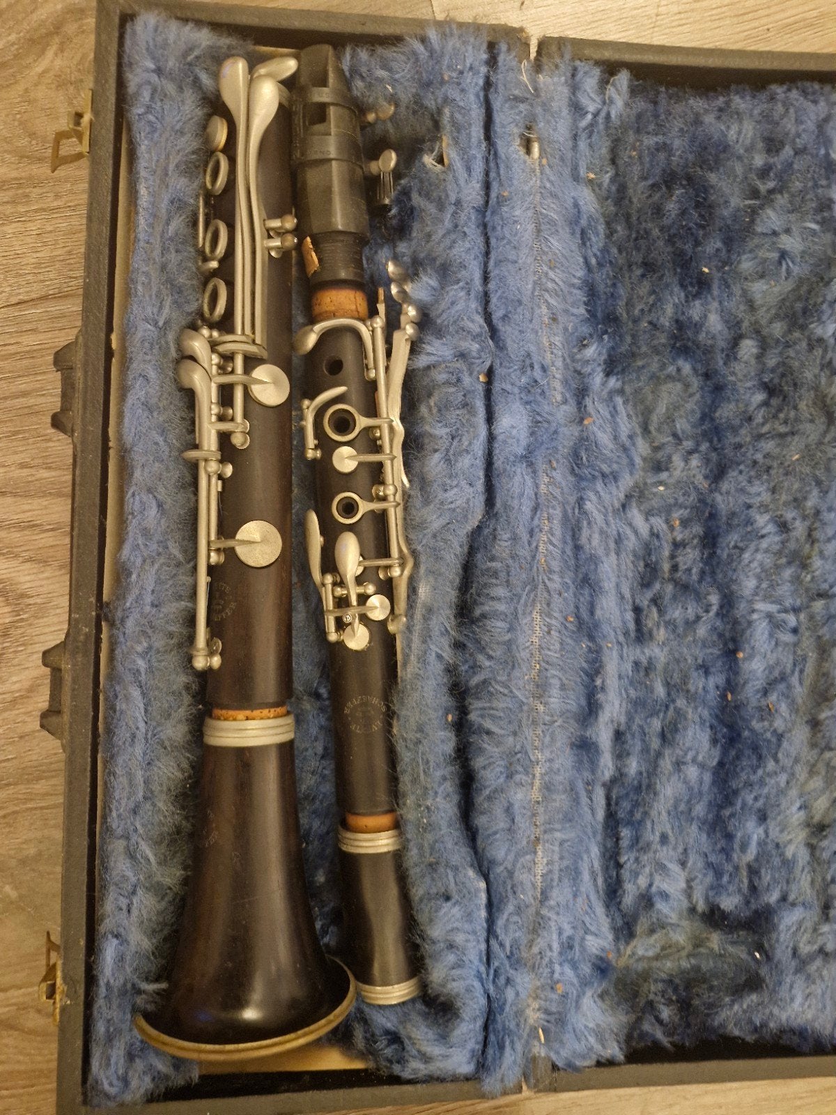 Vintage klarinet met koffer - Gebruikt, Muziek en Instrumenten, Blaasinstrumenten | Klarinetten, Ophalen, Gebruikt, Overige typen