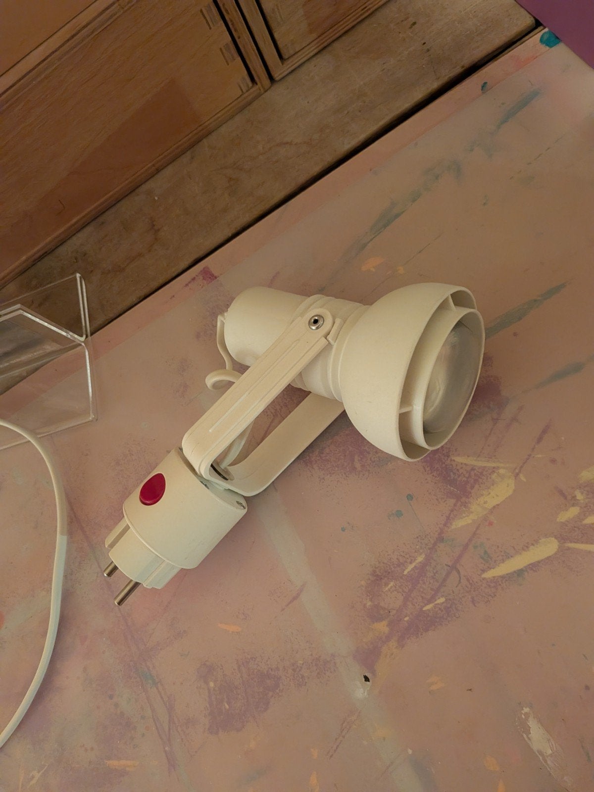 Vintage stopcontactlampje, Met schakelaar, Wit, Overige merken, Gebruikt