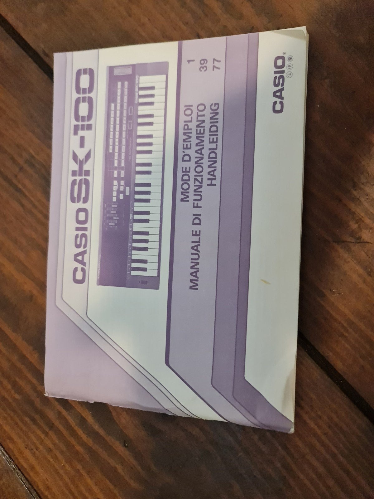 Casio SK-100 Handleiding - Gebruiksaanwijzing, Muziek en Instrumenten, Ophalen of Verzenden, Gebruikt
