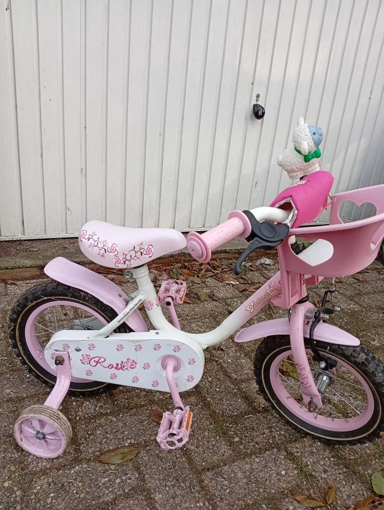 Kinderfiets roze, Ophalen, Gebruikt, Minder dan 16 inch