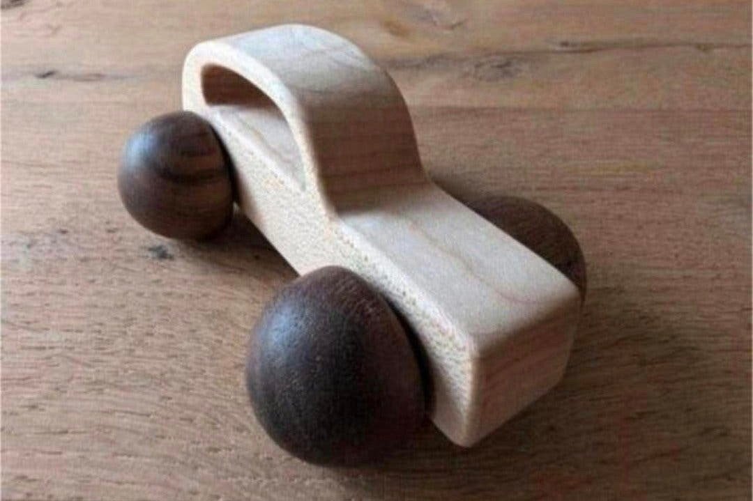 Houten speelgoed auto (beuken), Ophalen of Verzenden, Nieuw, Duw- of Trekspeelgoed