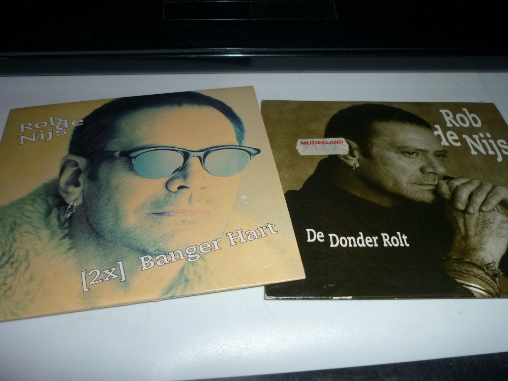 Rob de Nijs - Banger Hart & De Donder Rolt CD Singles, Gebruikt, Verzenden, Pop, Single