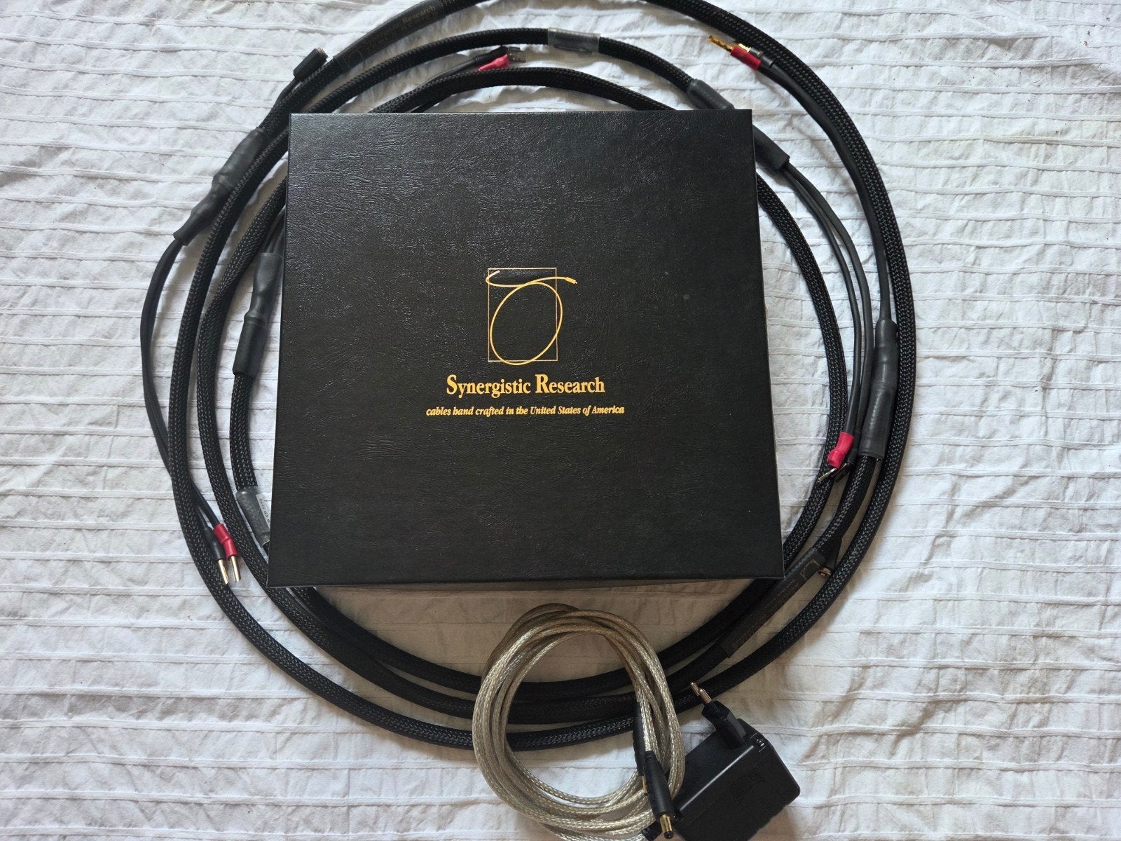 Synergistic Research Tesla Acoustic Reference luidspr. kabel, Ophalen of Verzenden, Zo goed als nieuw, Luidsprekerkabel