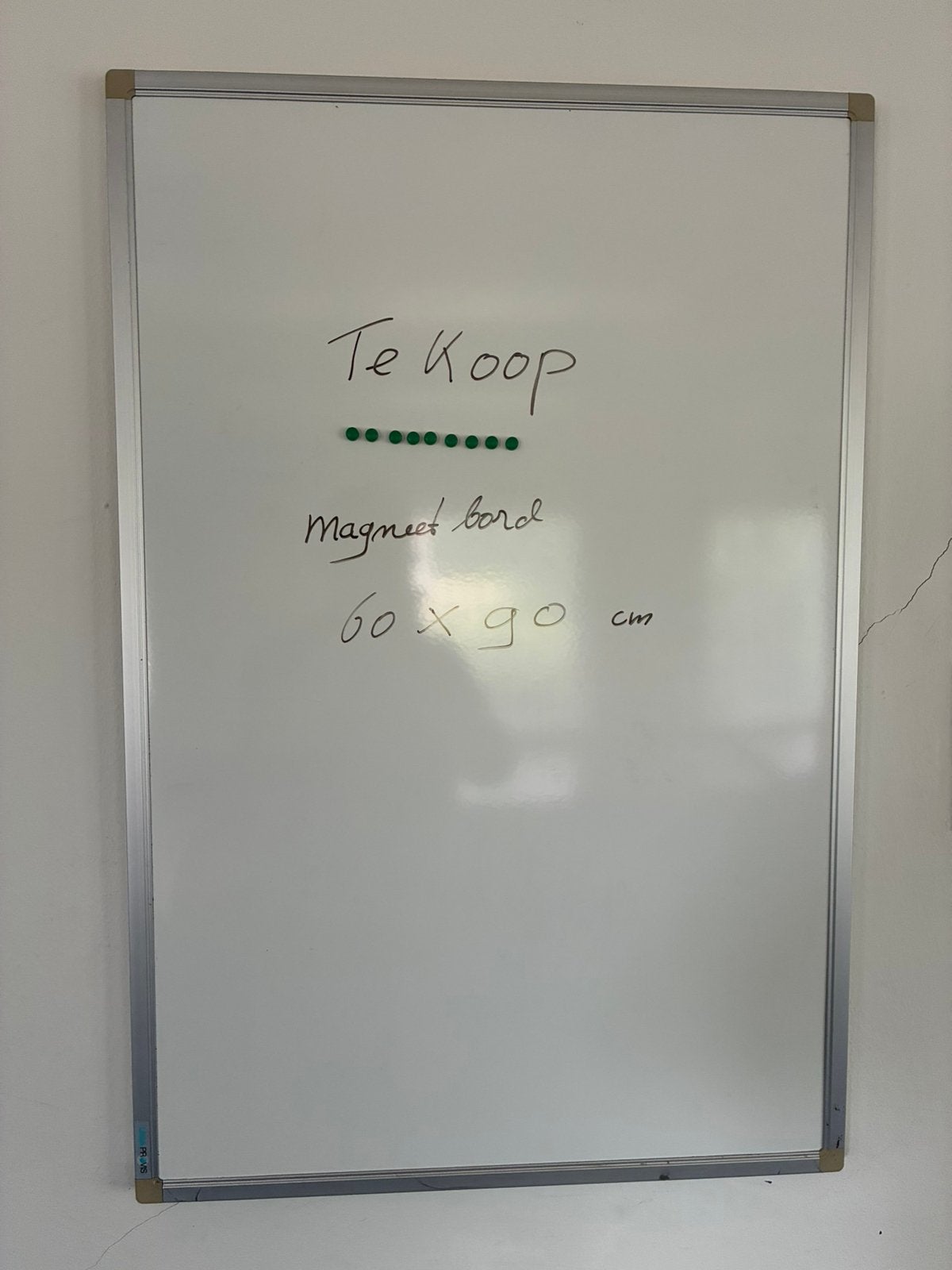 Magnetisch schrijfbord 60x90 cm, Ophalen, Zo goed als nieuw