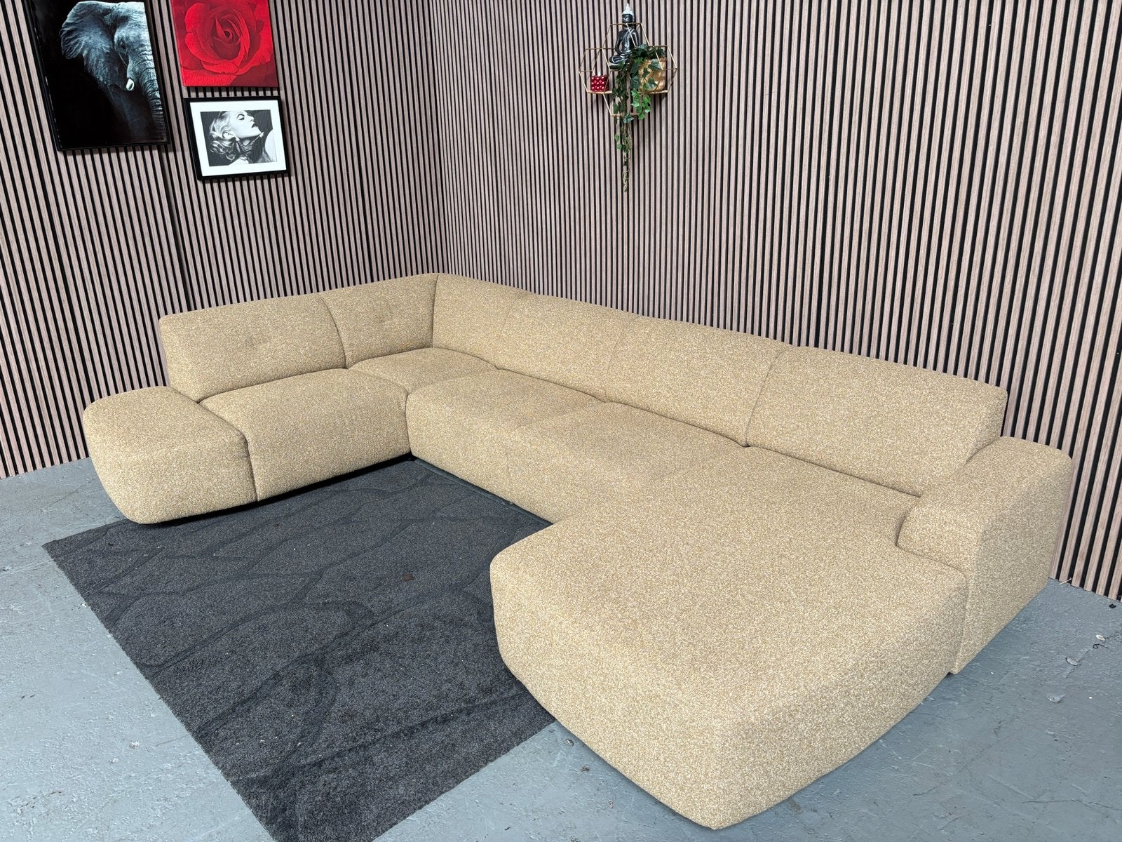 GRATIS LEVERING Montel Mova U-Bank 357x220x180 NIEUW, Hoekbank, Ophalen of Verzenden, Vierpersoons of meer, 300 cm of meer