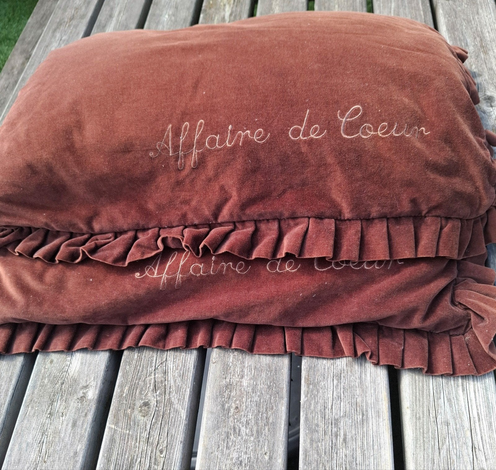 Rivièra Maison, Huis en Inrichting, Woonaccessoires | Kussens, Ophalen, Zo goed als nieuw, Bruin, Rechthoekig
