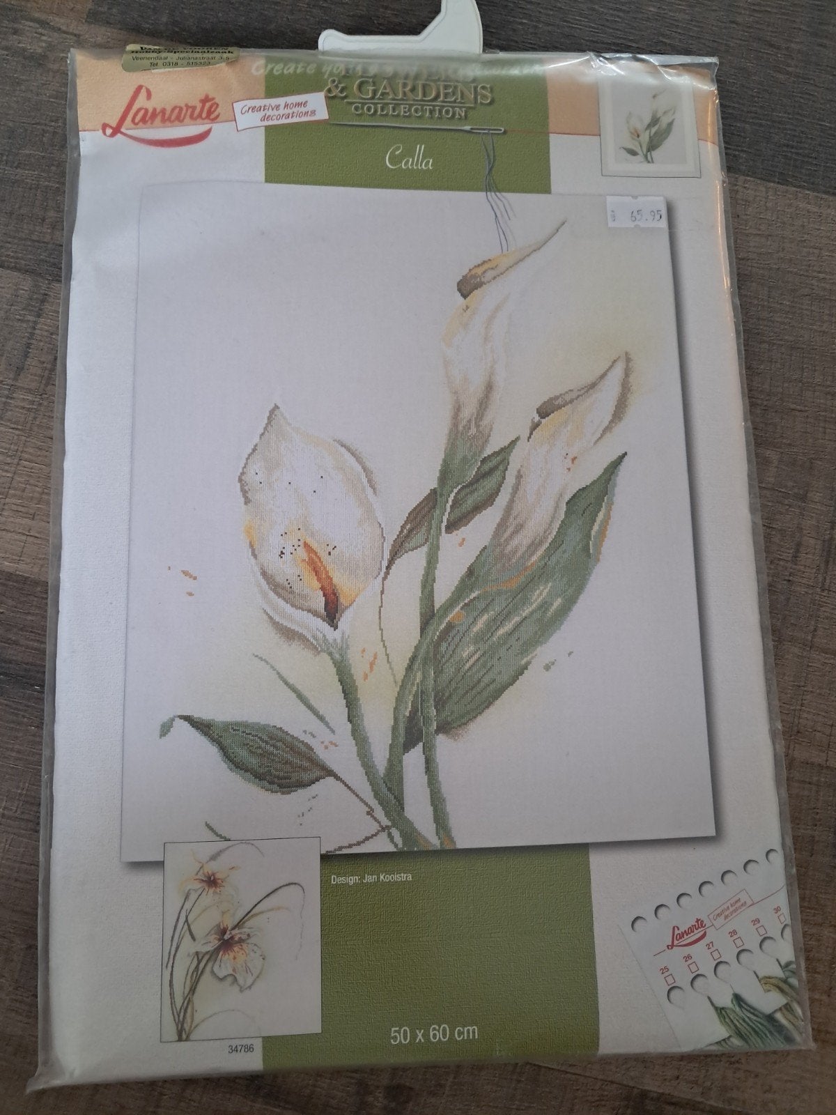 Lanarte Borduurpakket Calla - Nieuw in verpakking, Ophalen of Verzenden, Nieuw, Handborduren, Borduurpakket