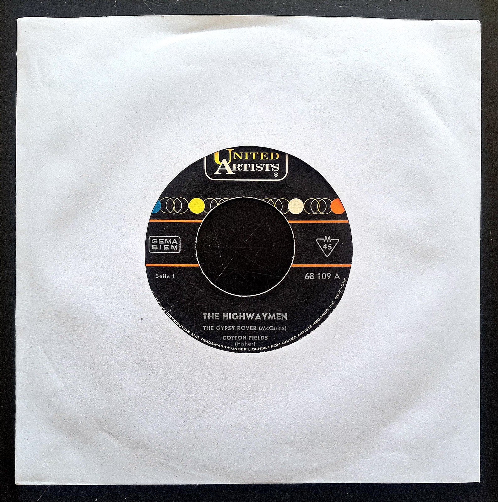 7"-EP/SINGLE  THE HIGHWAYMEN - The Gypsy Rover, EP, Ophalen of Verzenden, Gebruikt, EP