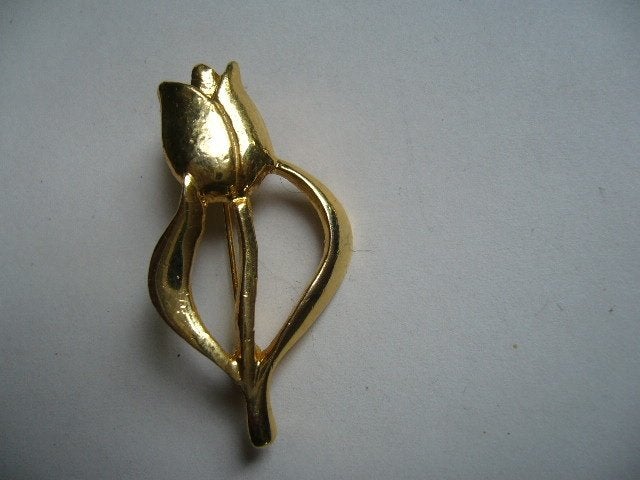 KLEINE VINTAGE BROCHE TULP, Sieraden, Tassen en Uiterlijk, Verzenden, Overige materialen, Broche