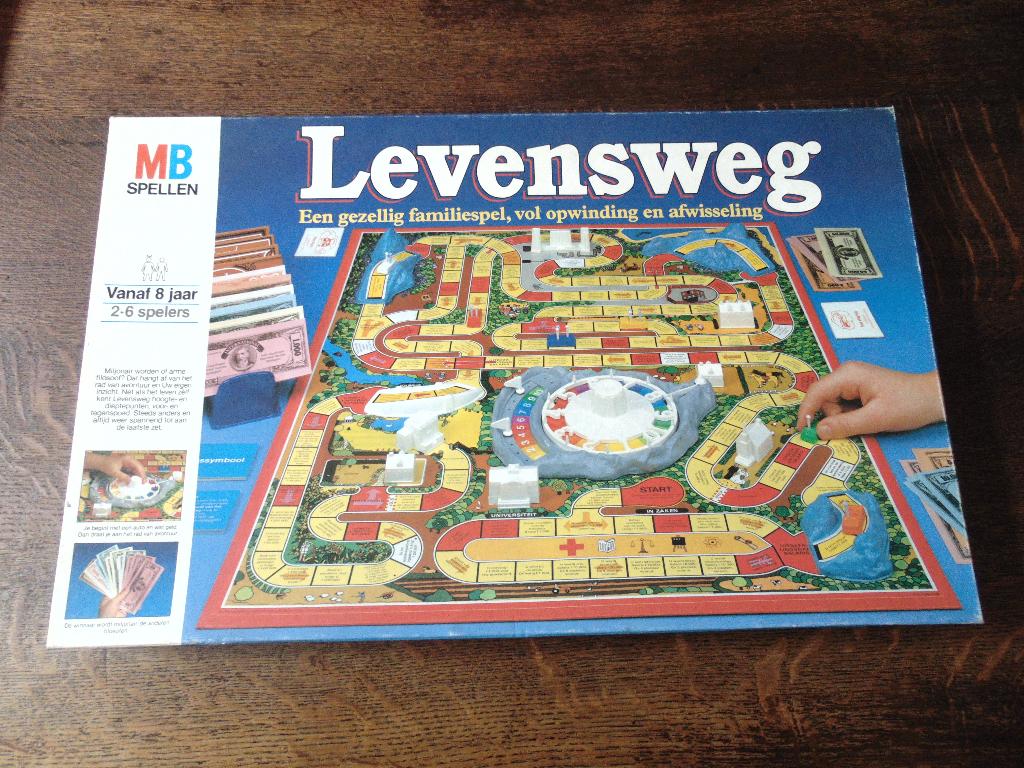 Levensweg Spel van MB, Vijf spelers of meer, Ophalen of Verzenden, Gebruikt, MB Spellen / Hasbro