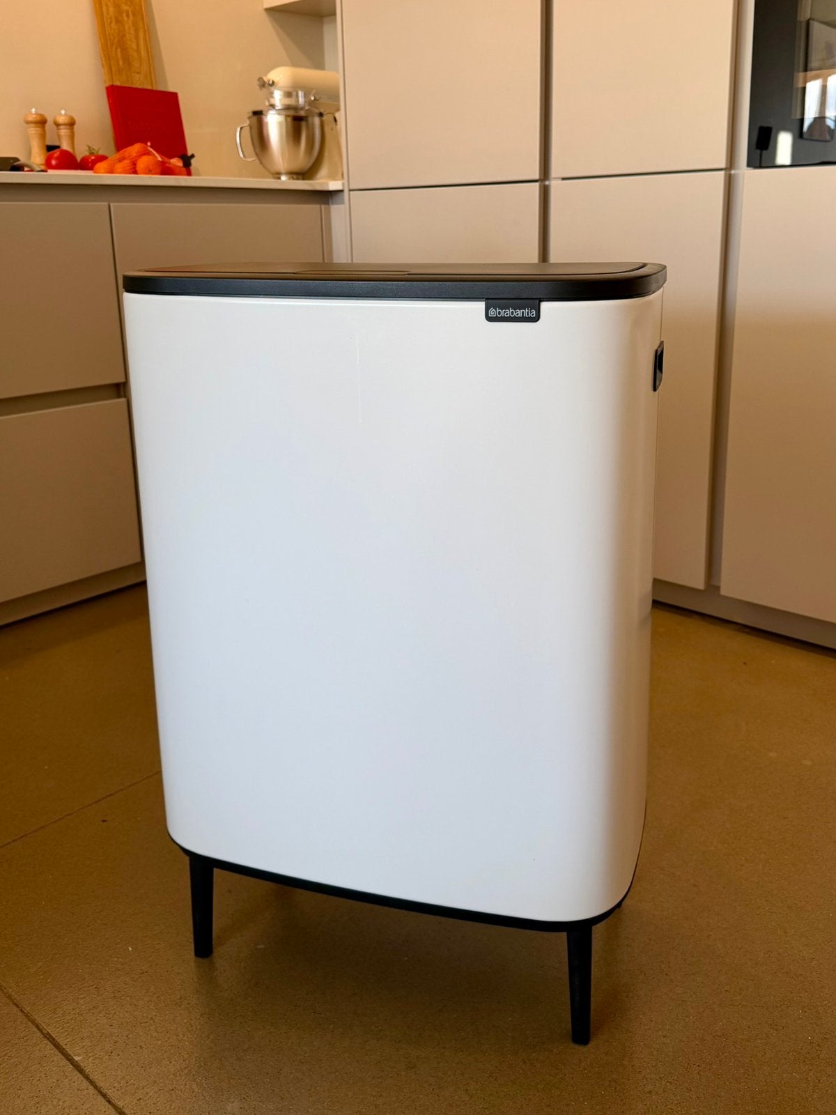 Brabantia Bo Touch Bin Hi 60L - prullenbak, Ophalen, 40 liter of meer, Zo goed als nieuw, Rvs