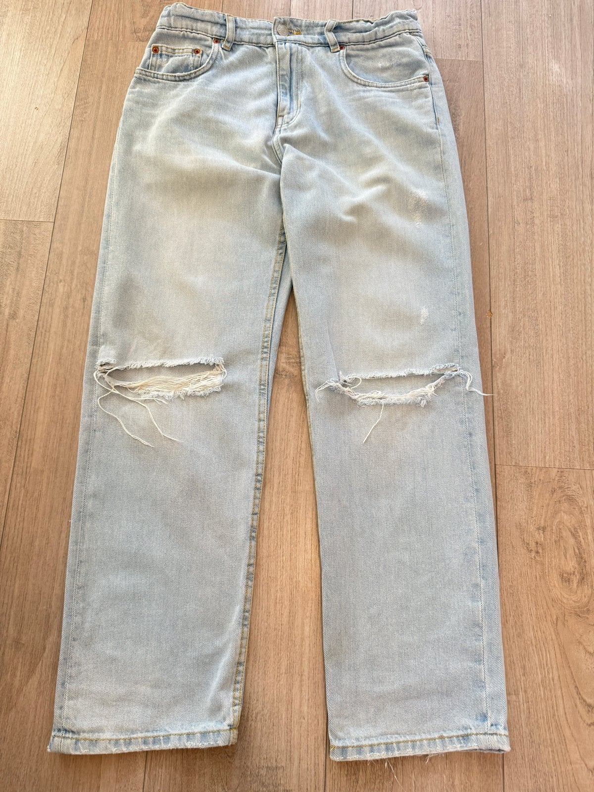 Zara Jongens Spijkerbroek met Scheuren - Maat 164, Kinderen en Baby's, Ophalen of Verzenden, Zo goed als nieuw, Jongen