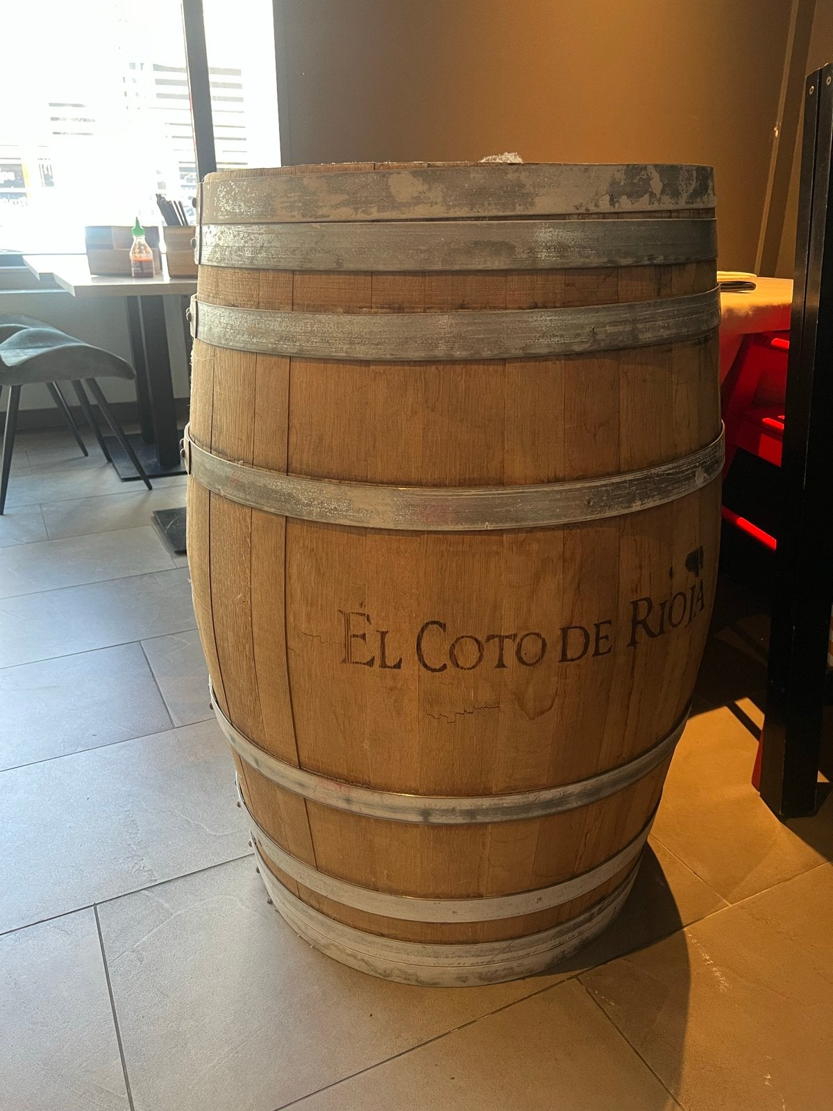 Wijnvat regenton - El Coto de Rioja, Tuin en Terras, Regentonnen, 150 liter of meer, Ophalen of Verzenden, Gebruikt, Hout