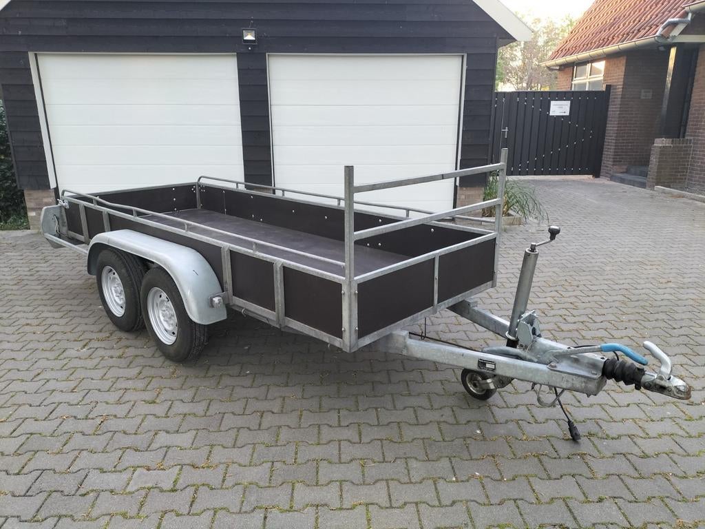 Grote tandemasser Aanhanger 350cm NIEUWE BODEM!, Ophalen, Zo goed als nieuw