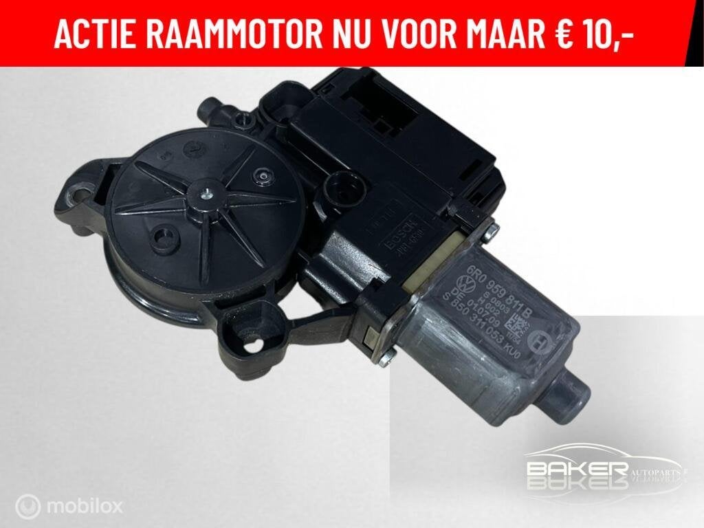 Raammotor linksachter Volkswagen Polo 6R (09-14) 6R0959811B, Auto-onderdelen, Ruiten en Toebehoren, Gebruikt, Volkswagen, Ophalen of Verzenden