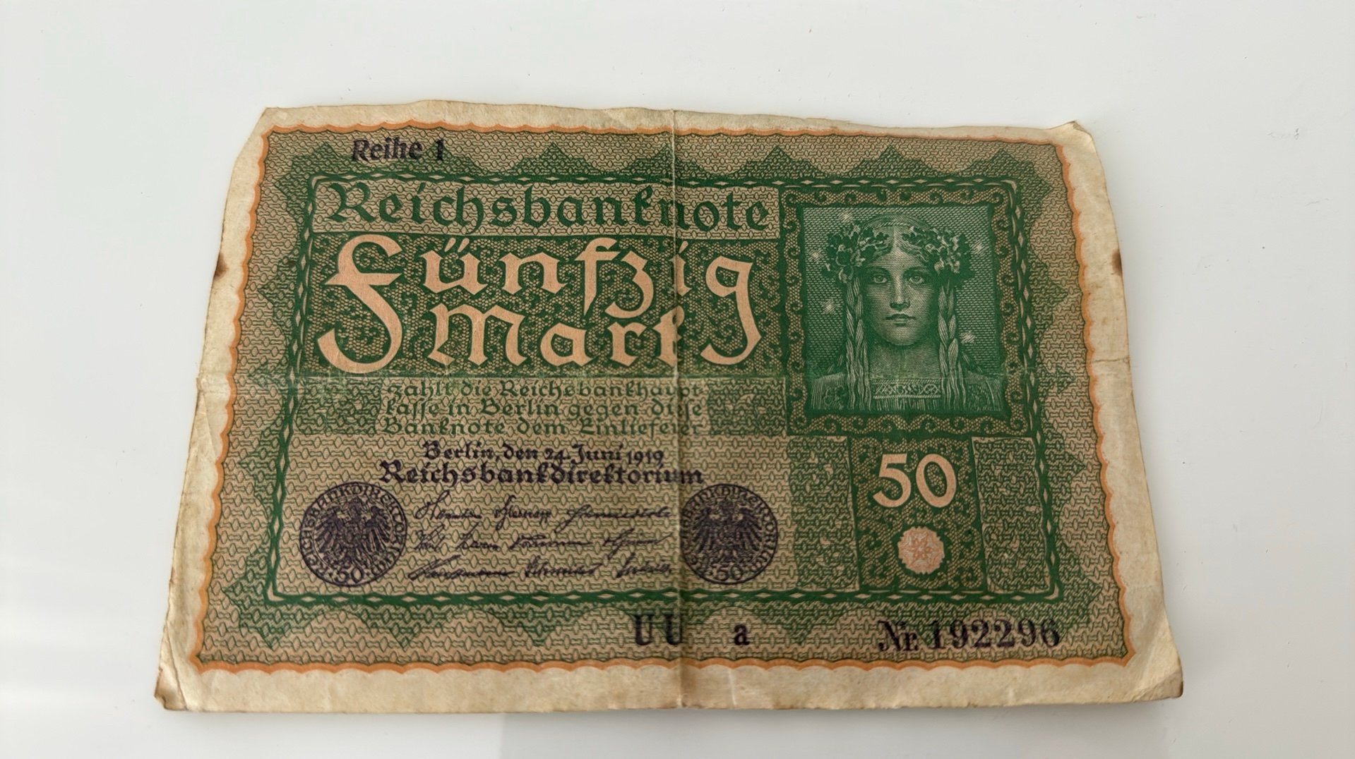 Antiek Duits bankbiljet 50 mark, Ophalen of Verzenden, Duitsland, Los biljet