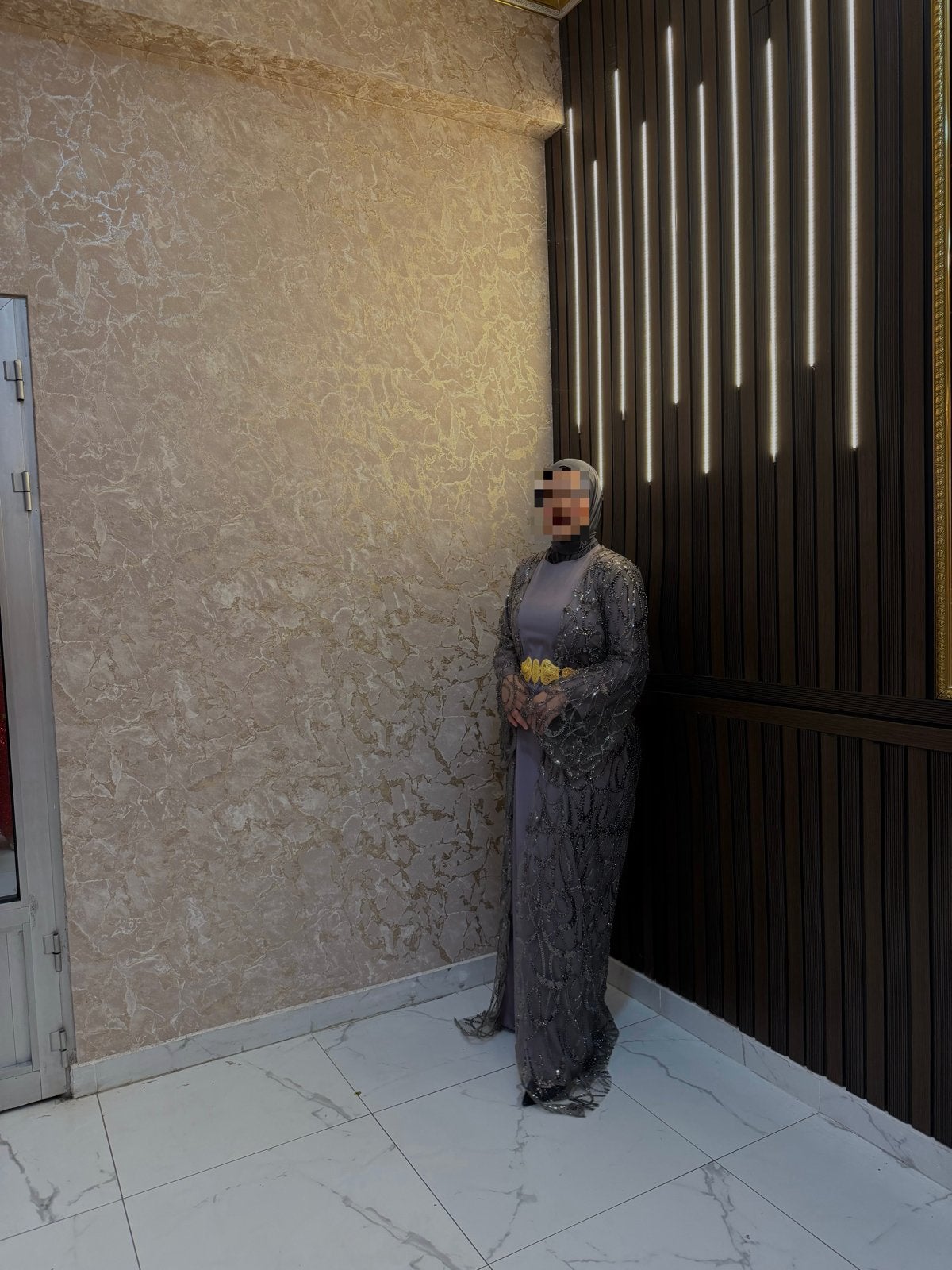 Mama & Dochter Koerdische jurken - Maat 42 en 116/122, Kleding | Dames, Jurken, Maat 42/44 (L), Ophalen of Verzenden, Grijs, Gedragen