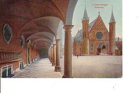 Ansichtkaart 	Den Haag	Ridderzaal, Verzenden, Voor 1920, Gelopen, Zuid-Holland