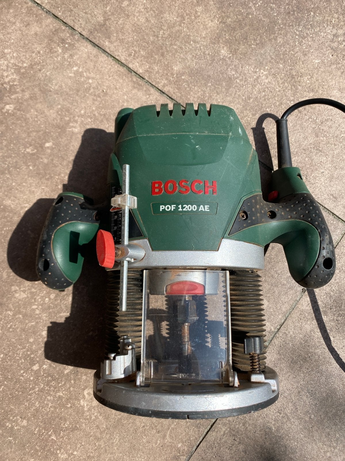 Bosch POF 1200 AE Bovenfrees - Gebruikt, Ophalen of Verzenden, Gebruikt, Elektrisch, Bovenfrees